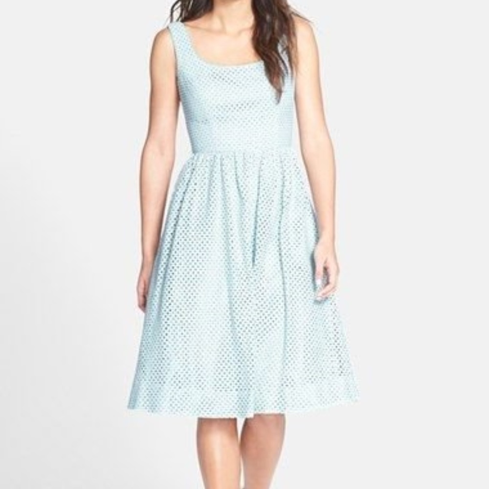 Donna Morgan Eyelet Midi Dress
